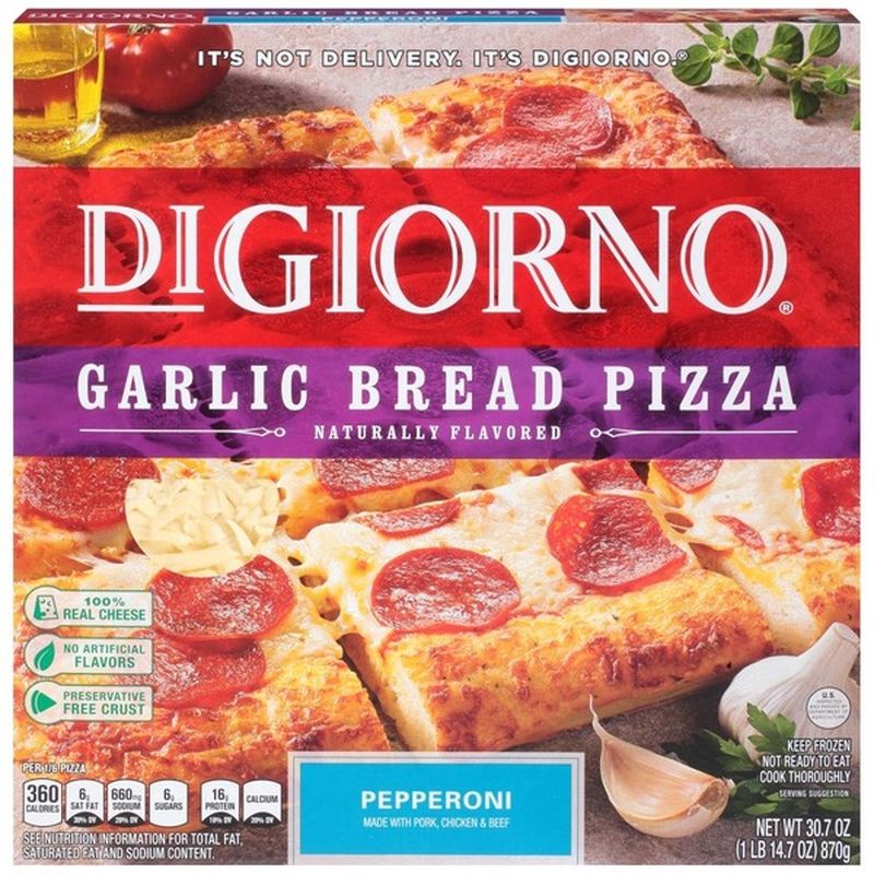 DiGiorno Garlic Bread Pepperoni Frozen Pizza (30.7 oz) Instacart