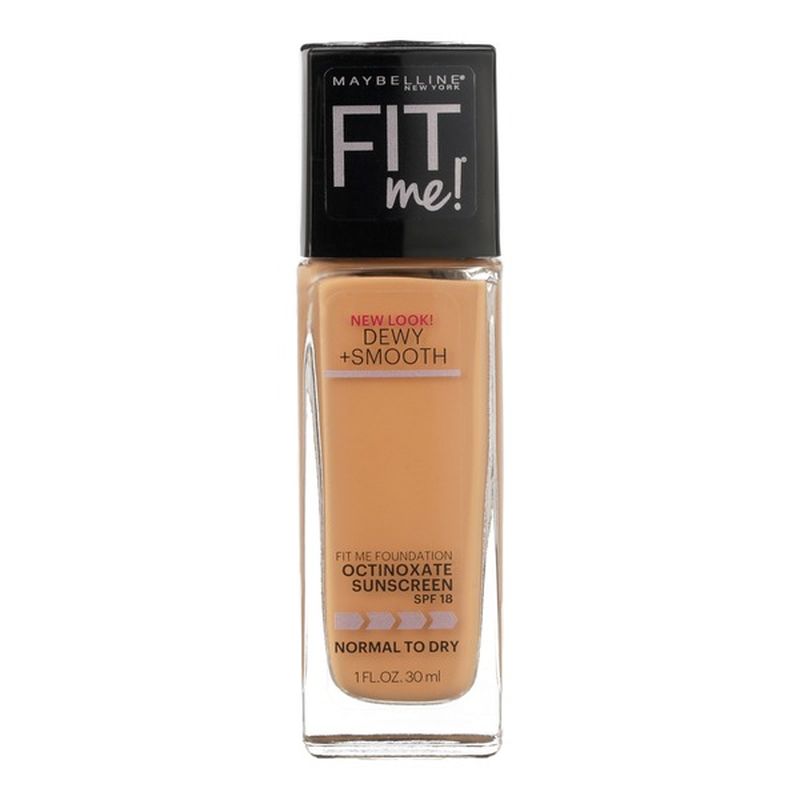 Maybelline Fit Me! Foundation Dewy + Smooth, Soft Honey 315 (1 fl oz ...