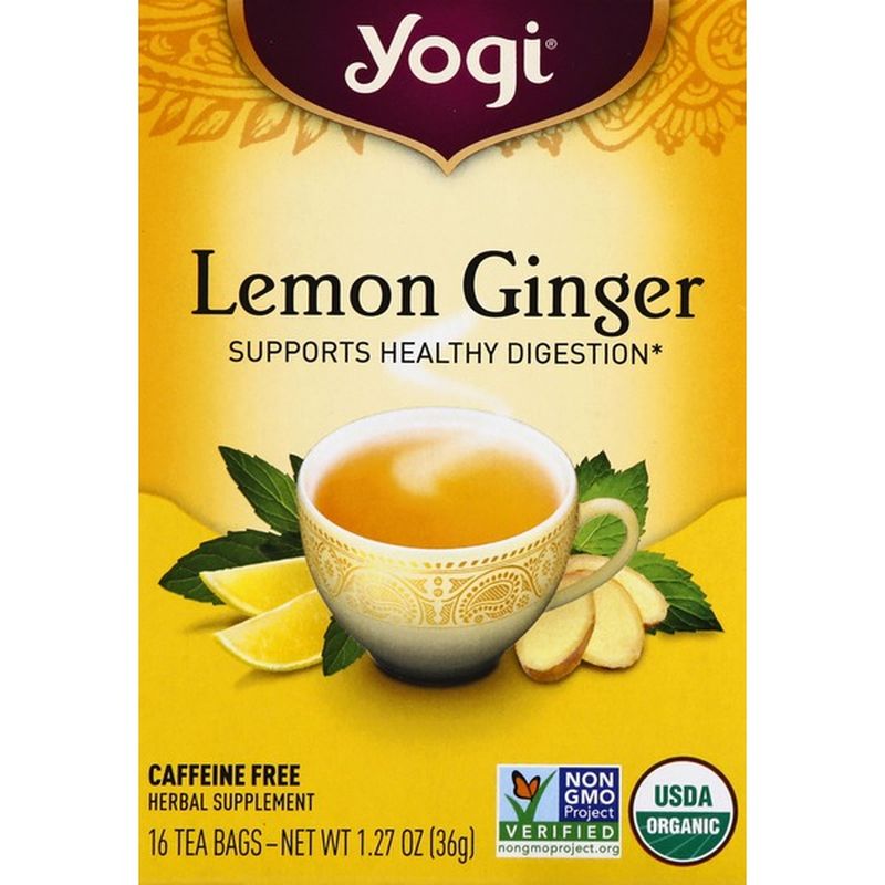 Yogi Lemon Ginger Tea (16 ct) Instacart