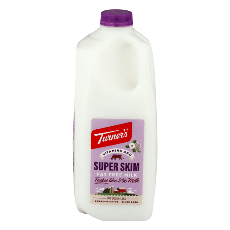 Turner's Super Skim Fat Free Milk (0.5 gal) Instacart