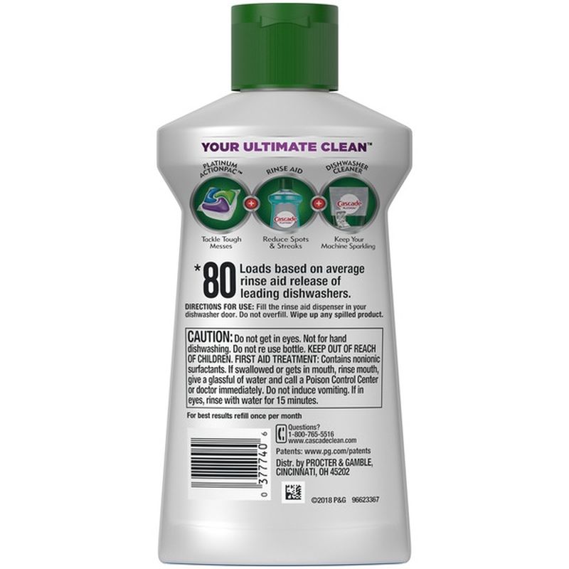 Cascade Platinum Dishwasher Rinse Aid (8.45 fl oz) from Giant Food