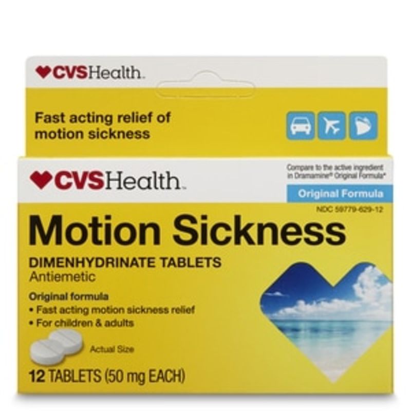 CVS Health Motion Sickness, Original Formula, Tablets (12 each) Instacart
