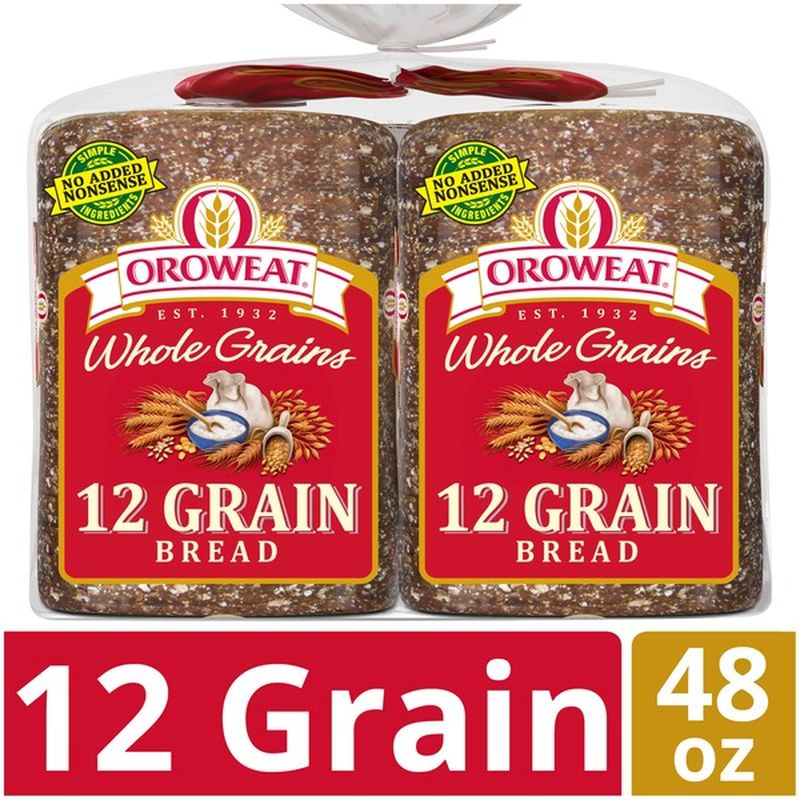 Oroweat Whole Grains 12 Grain Bread (48 oz) Instacart