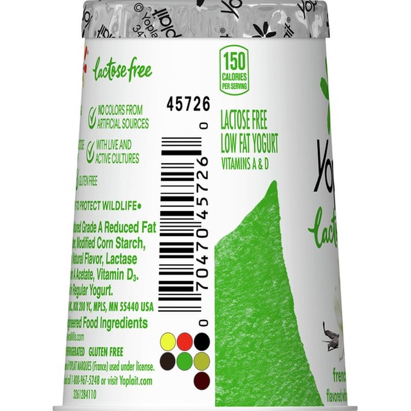 Yoplait Yogurt, Low Fat, Lactose Free, French Vanilla (6 oz) from Giant