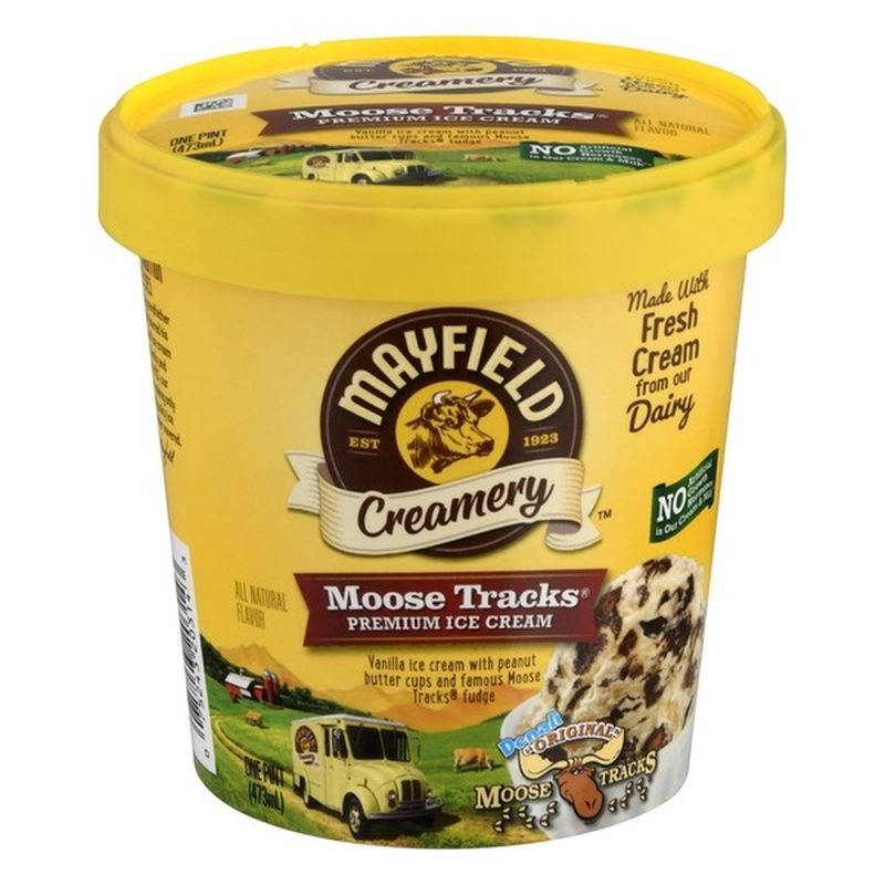 Mayfield Creamery Ice Cream Premium Moose Tracks 1 Pt Instacart