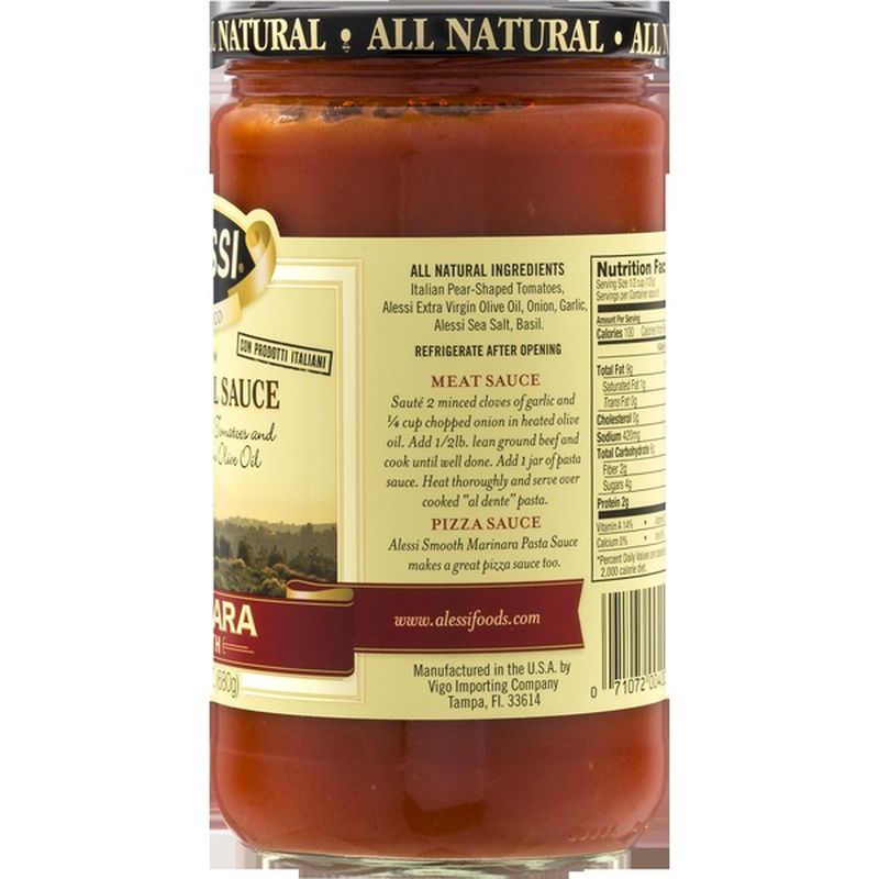 Alessi Marinara Sauce, Smooth (24 oz) from Publix Instacart