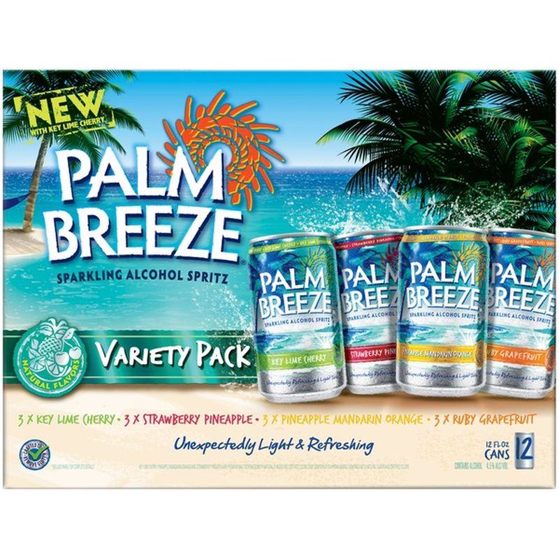Palm Breeze Alcohol Spritz, Sparkling, Variety Pack (12 fl oz) Instacart
