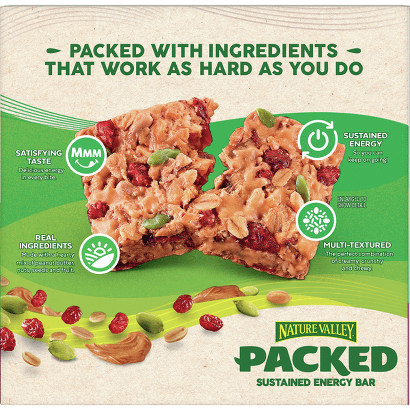 Nature Valley Sustained Energy Bar, Peanut Butter & Cranberry (4 each) Instacart
