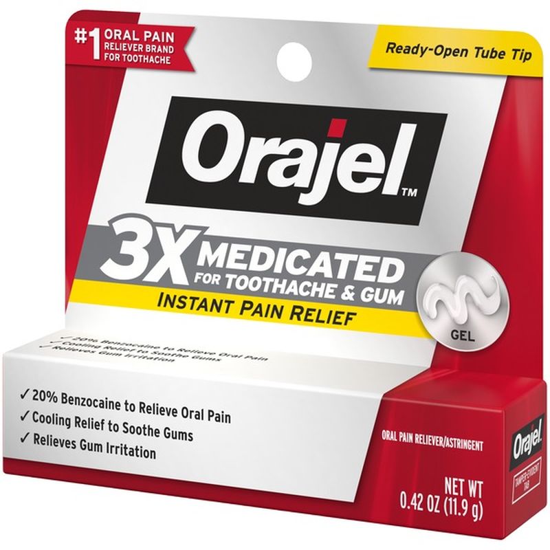 Orajel 3X For Toothache & Gum Pain: Maximum Gel Tube- From ...