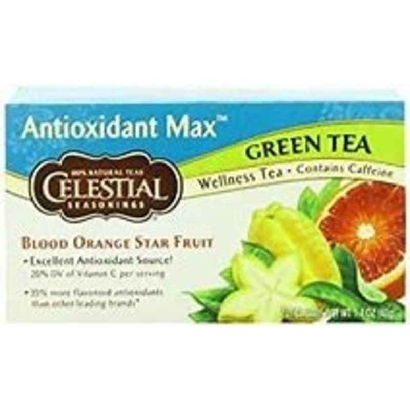 Celestial Seasonings Green Tea, Antioxidant Max, Blood Orange Star Fruit