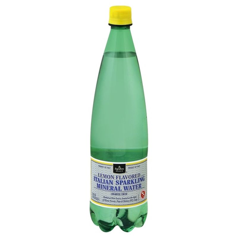 Signature Select Lemon Flavored Italian Sparkling Mineral Water (33.8