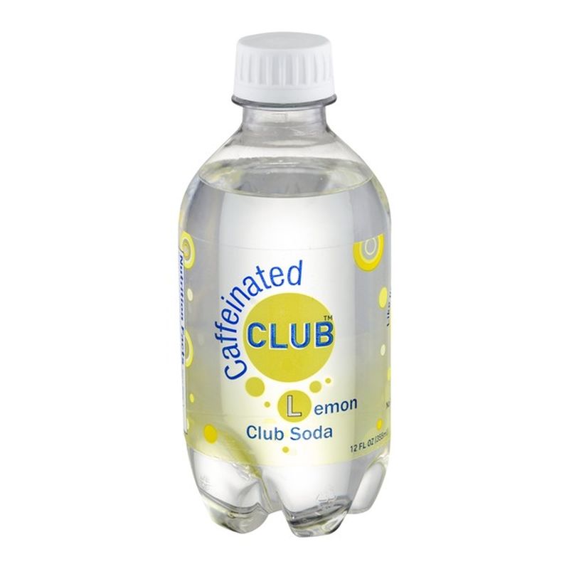 Caffeinated Club Lemon Flavored Club Soda (12 fl oz) Instacart