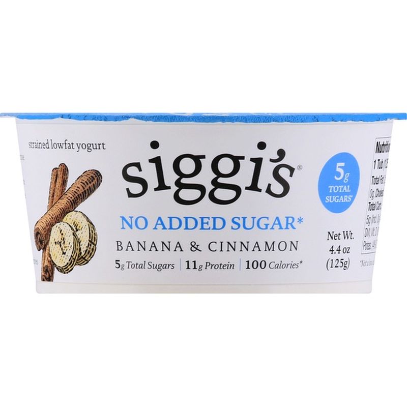 Siggi's Banana & Cinnamon No Added Sugar Skyr Icelandic Strained 2% Low Fat Yogurt
