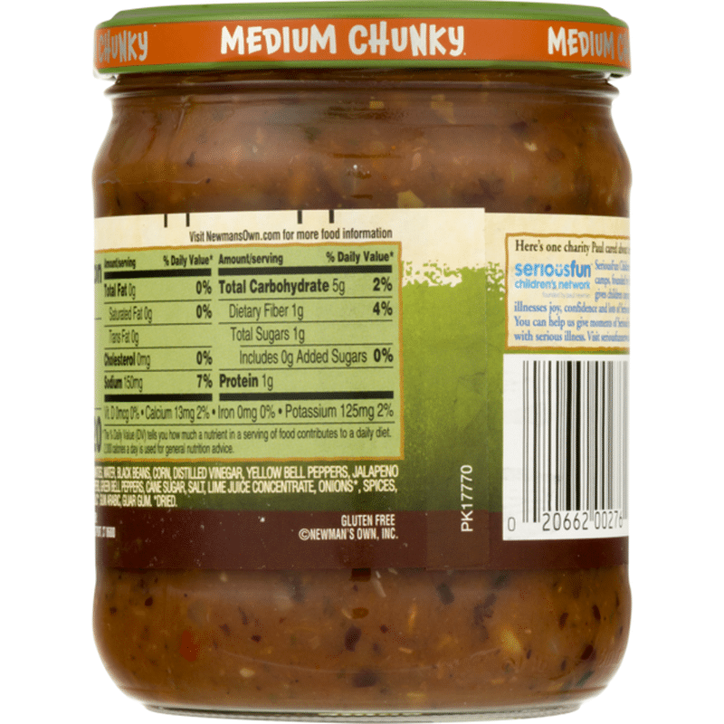 Newman's Own Black Bean & Corn Salsa Medium Chunky (16 oz) from Big Y