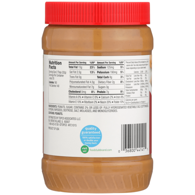 Food Club Creamy Peanut Butter (40 oz) from Piggly Wiggly - Instacart