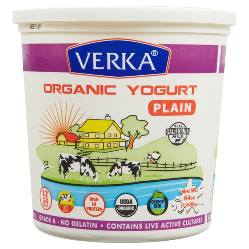 Verka Organic Plain Yogurt