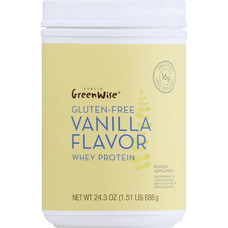 GreenWise Gluten Free Vanilla Flavor Whey Protein (24.3 oz) Instacart