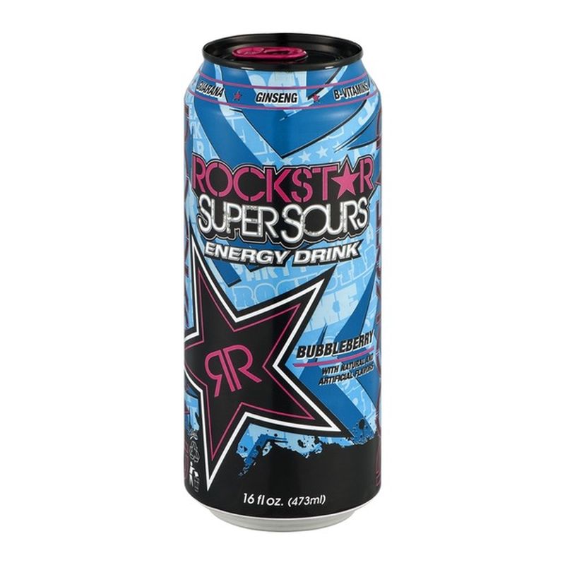Rockstar SuperSours Engery Drink Bubbleberry (16 fl oz) - Instacart