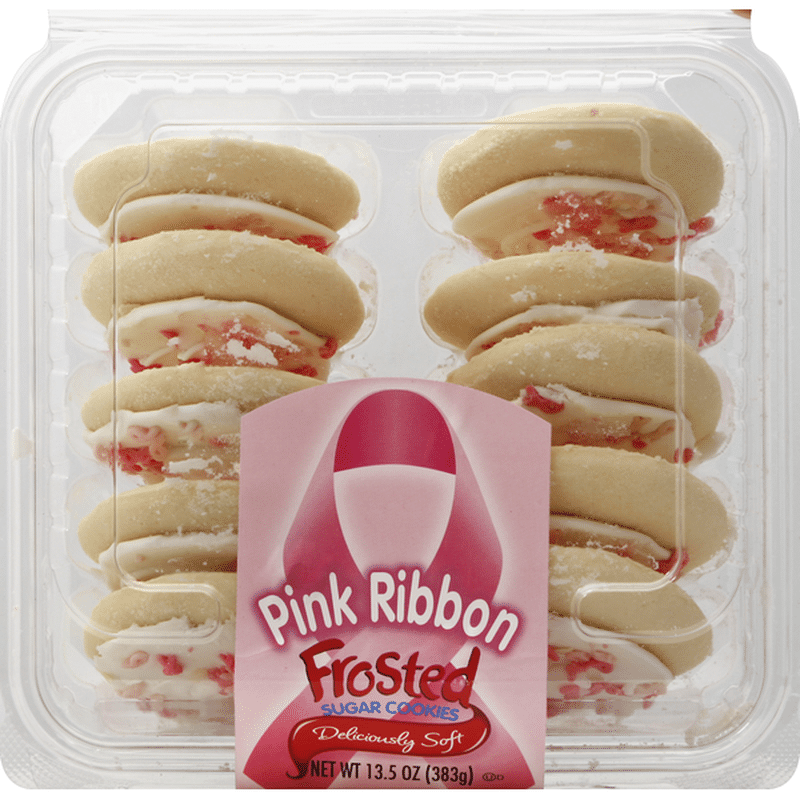 Safeway Cookies, Sugar, Frosted, Pink Ribbon (13.5 oz) Instacart