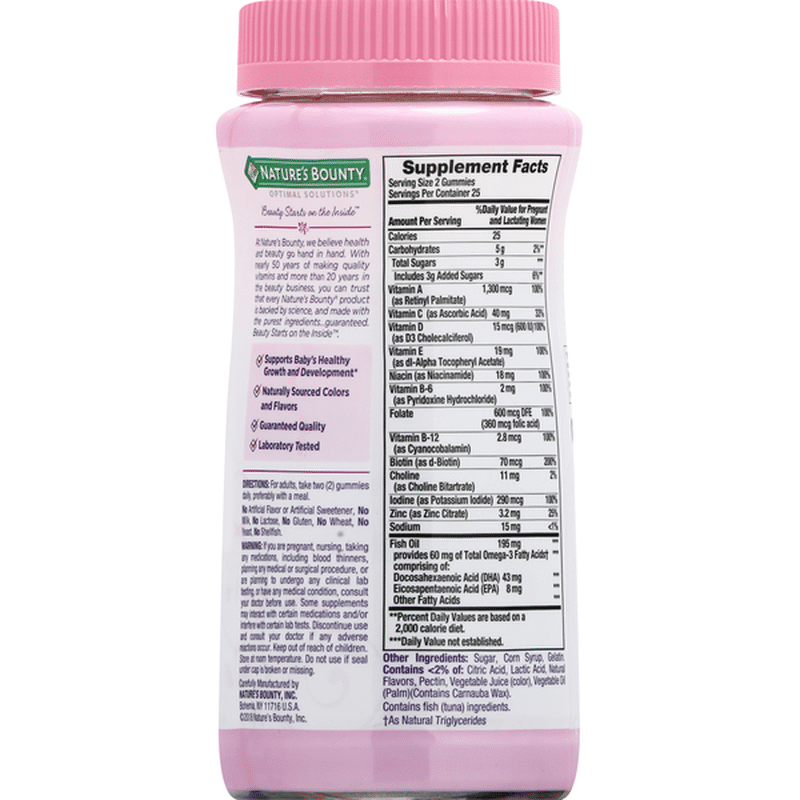 Nature's Bounty Essential Prenatal, Gummies, Mixed Berry Flavored (50