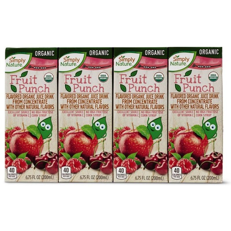 Simply Nature Organic Fruit Punch Box Juice (6.75 fl oz) from ALDI