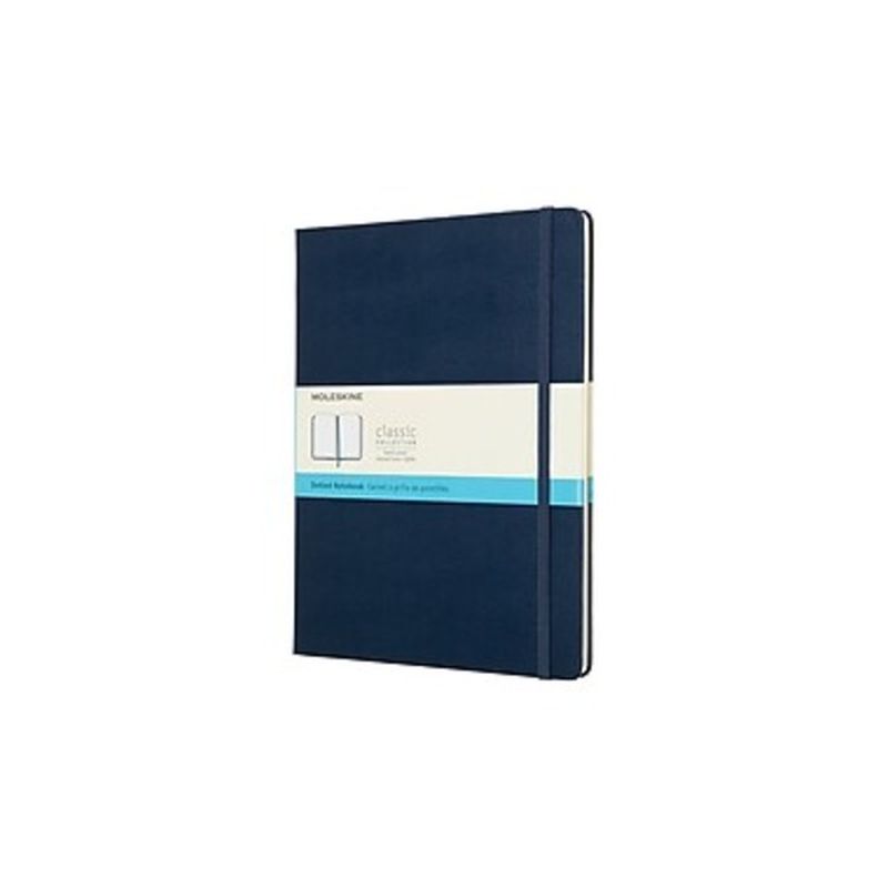 Moleskine 715451 Extra Large Sapphire Blue Grid Dotted Hard Cover Notebook