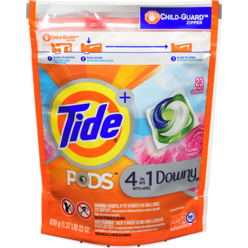 Tide Pods With Downy, Liquid Laundry Detergent Pacs, April Fresh (23 ct ...