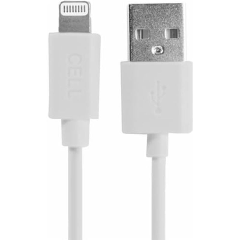 Cell Candy 4' White USB To Lightning Sync & Charge Cable For Apple Products