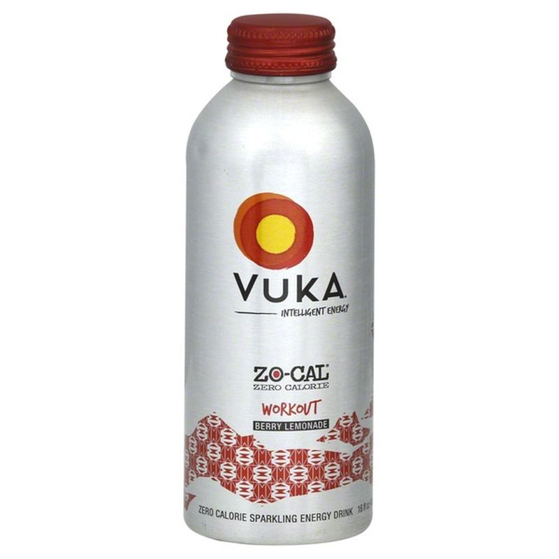 Vuka Energy Drink, Sparkling, Workout, Berry Lemonade (16 oz) Instacart