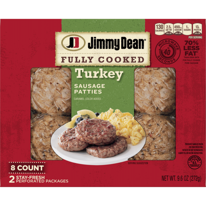 Jimmy Dean Fully Cooked Turkey Sausage Patties (8 ct) from ShopRite