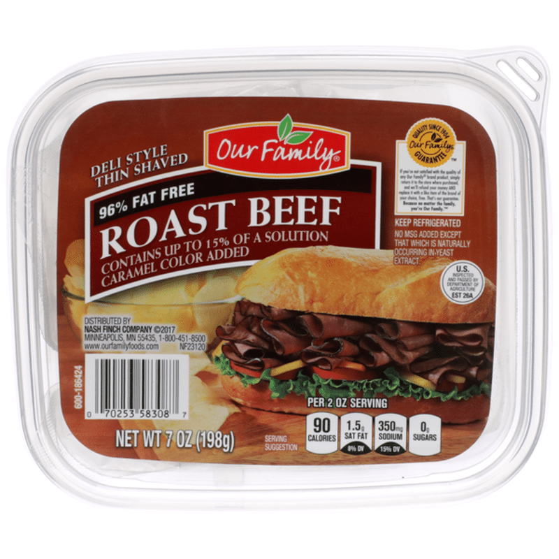 Our Family 96 Fat Free Deli Style Thin Shaved Roast Beef (7 oz) Instacart