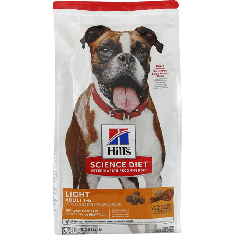 Hill's Science Diet Dog Food, Premium, Light, Adult 16 (5 lb) Delivery