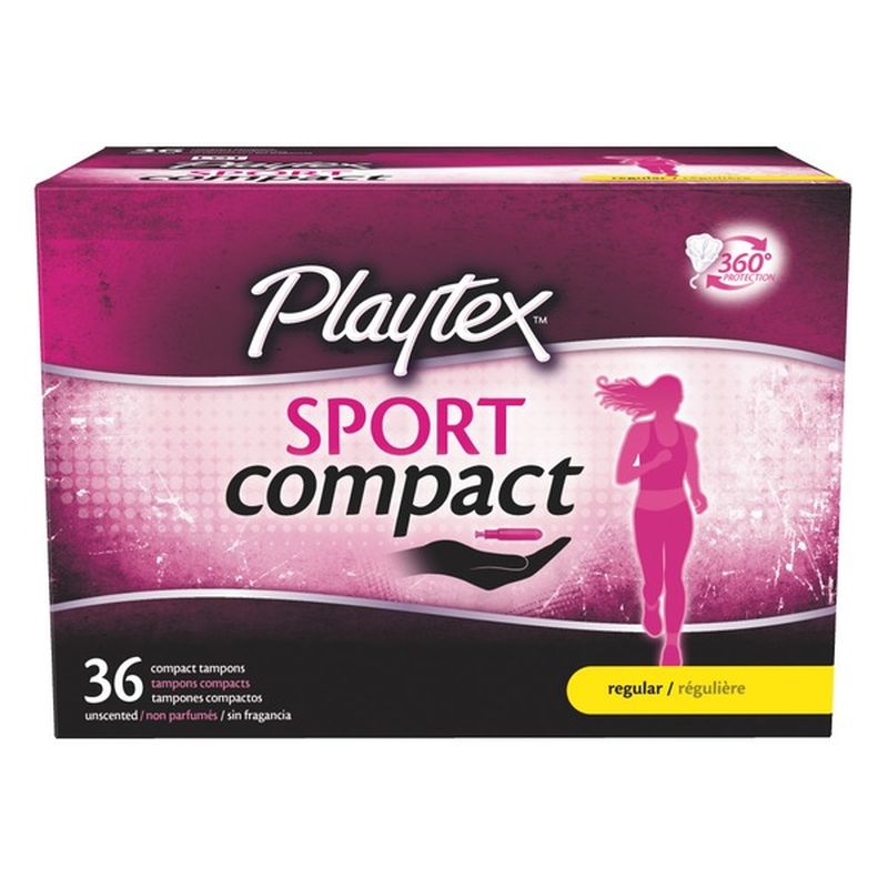 Playtex Tampons, Compact, Regular, Unscented (36 ct) Instacart