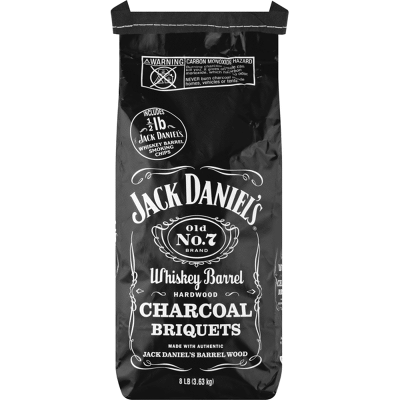 Jack Daniel's Charcoal Briquets, Hardwood, Whiskey Barrel (8 lb