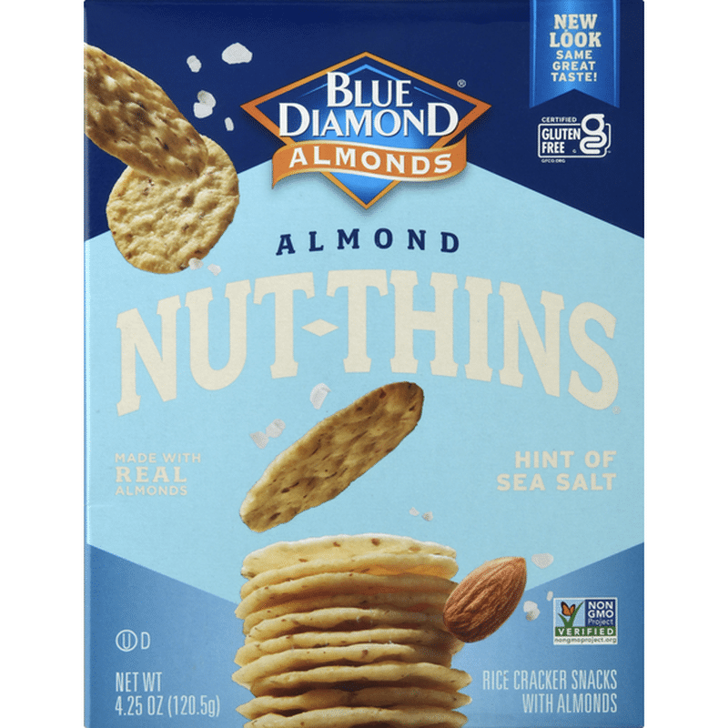 Blue Diamond Almonds Hint of Sea Salt Nut & Rice Cracker Snacks (4.25 ...