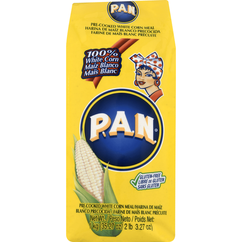 PAN Corn Meal, White, PreCooked (35.27 oz) Instacart