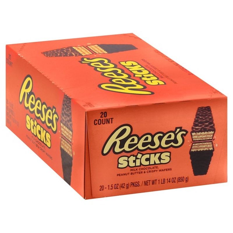 Reese's Sticks Crispy Wafers, Milk Chocolate, Peanut Butter (20 each