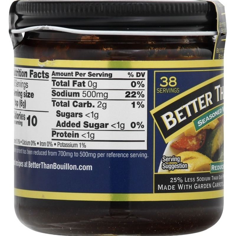 Better Than Bouillon Vegetable Base, Reduced Sodium, Seasoned (8 oz