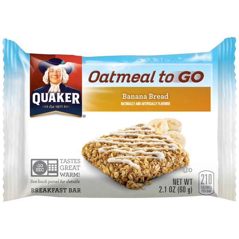 Quaker Oatmeal to Go Banana Bread Breakfast Bar (2.1 oz) Instacart