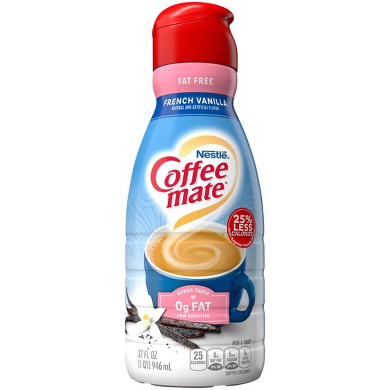Nestlé Coffee Mate French Vanilla Fat Free Liquid Coffee Creamer (32 fl oz) from ShopRite