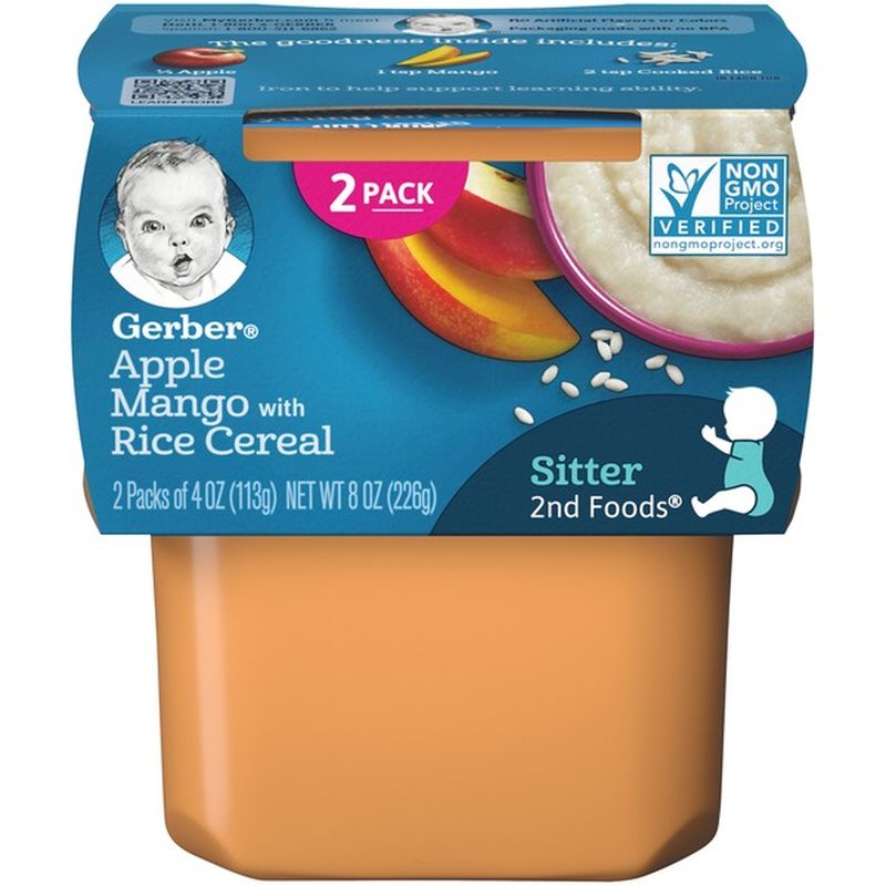 Gerber 2nd Foods Apple Mango with Rice Cereal Baby Food (4 oz) from Walmart Instacart
