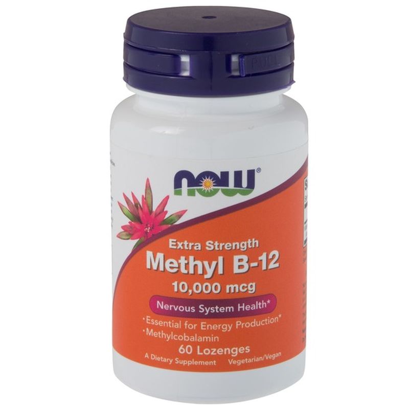 Now Extra Strength Methyl B12 10,000 Mcg Nervous System Health