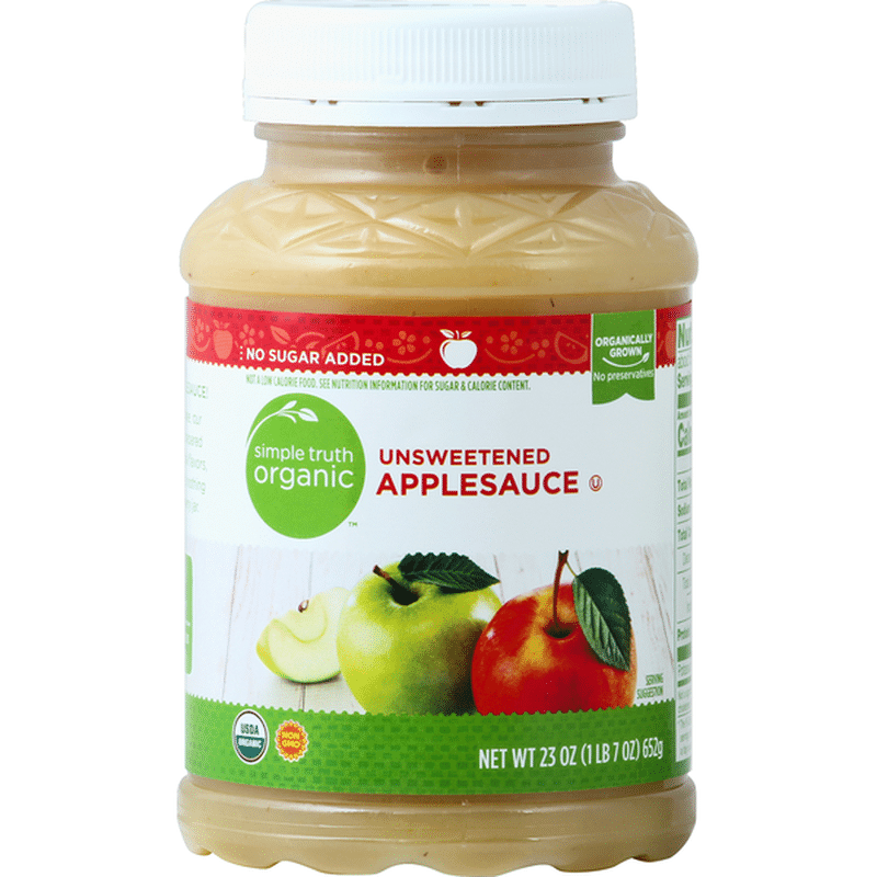 Simple Truth Organic Applesauce, Unsweetened (23 oz) Instacart