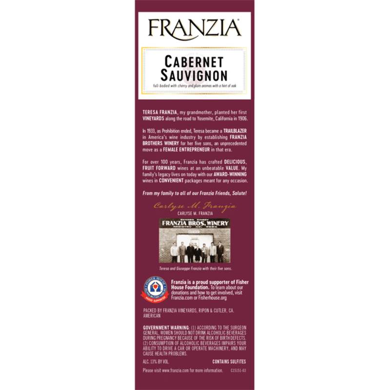 Franzia® Sauvignon Red Wine 5L (5 L) from Safeway Instacart