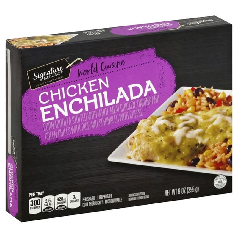 Signature Select Chicken Enchilada Corn Tortilla Stuffed With White ...