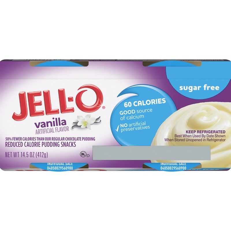 Jell O Ready To Eat Sugar Free Vanilla Pudding Cups 3 625 Oz Instacart