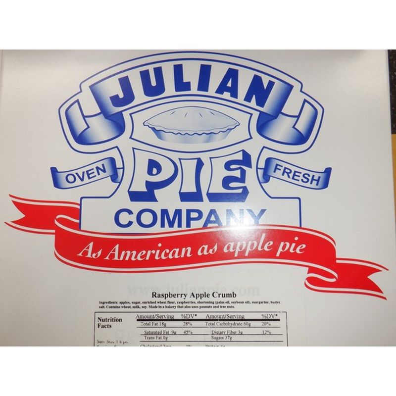 Julian's Recipe Julian Rspbry Aple Crumb Pie