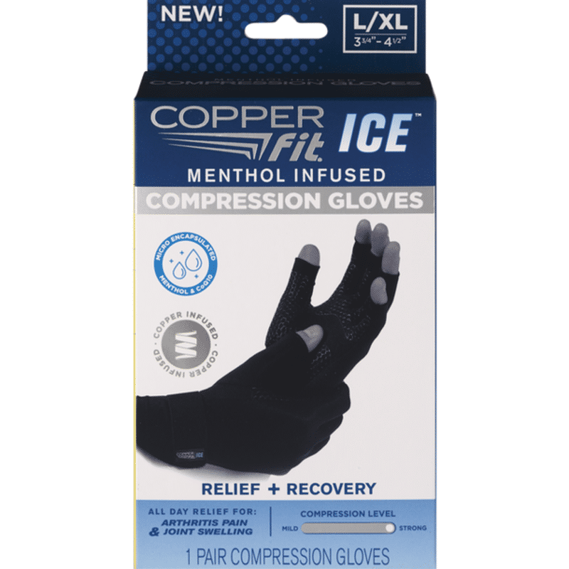 Copper Fit ICE Compression Gloves L/XL (each) Instacart