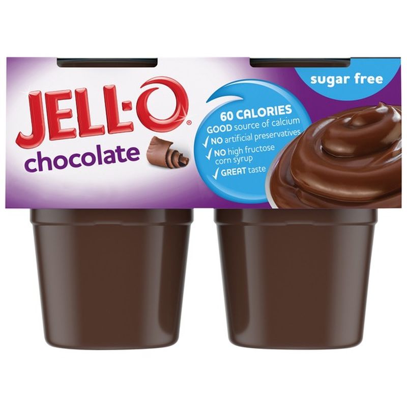 JellO Sugar Free Ready to Eat Chocolate Pudding Cups (3.5 oz) from
