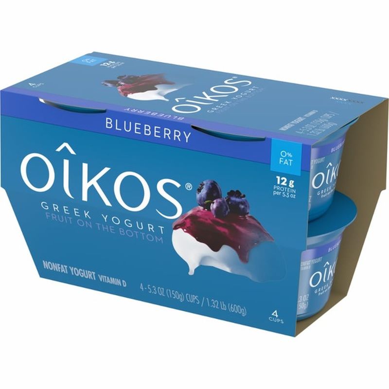 Oikos Nonfat Yogurt Blueberry (5.3 oz) from Kroger Instacart